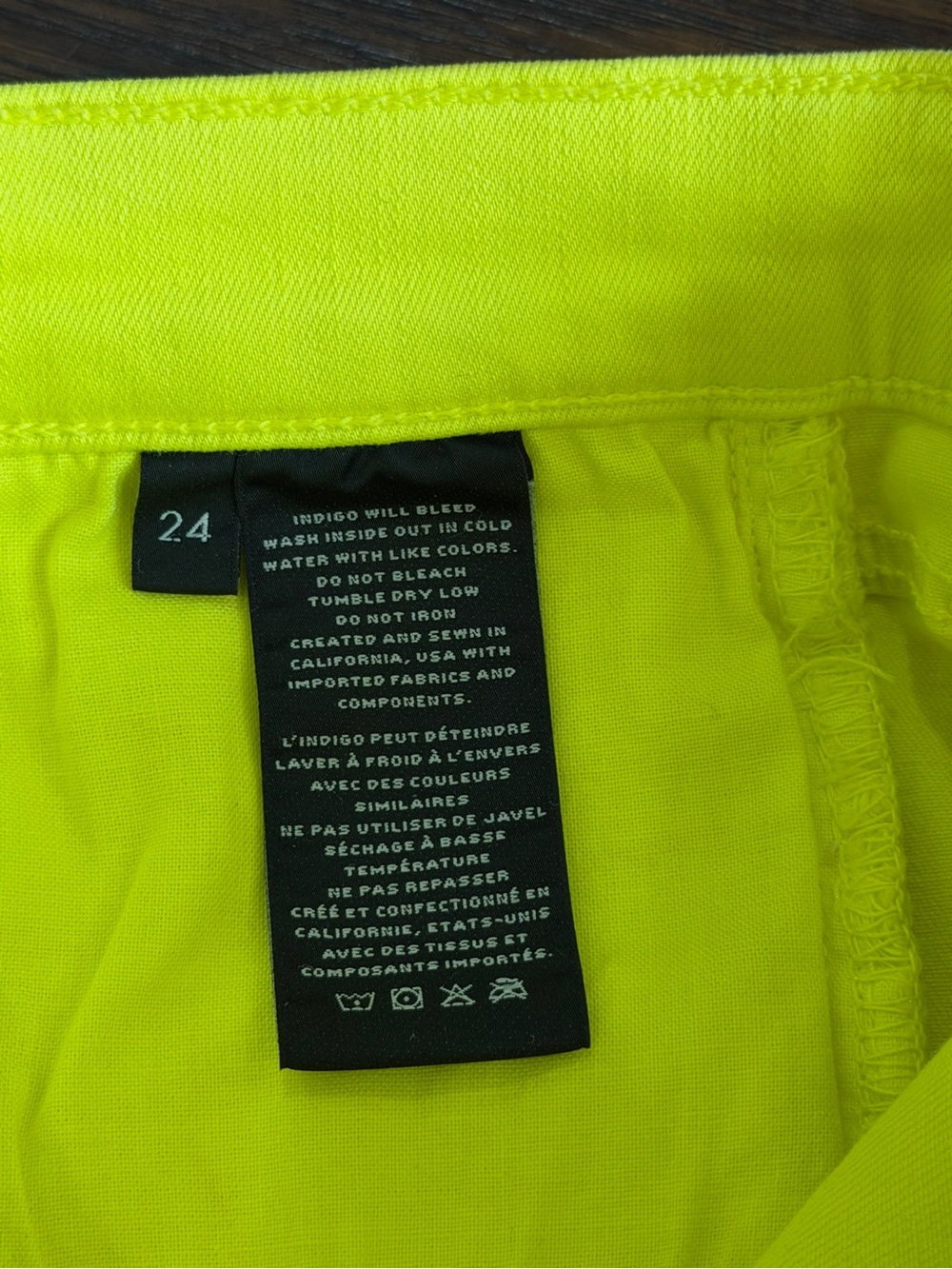 J Brand for Neiman Marcus Women's Yellow Jeans Size 24 - Picture 7 of 10